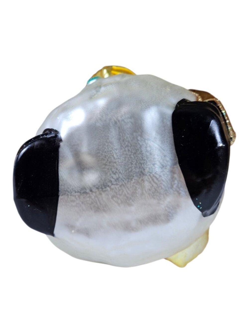 Hand Blown Glass Snowman Christmas Ornament 2003 Vintage Glitter Hat Tree - Picture 4 of 6